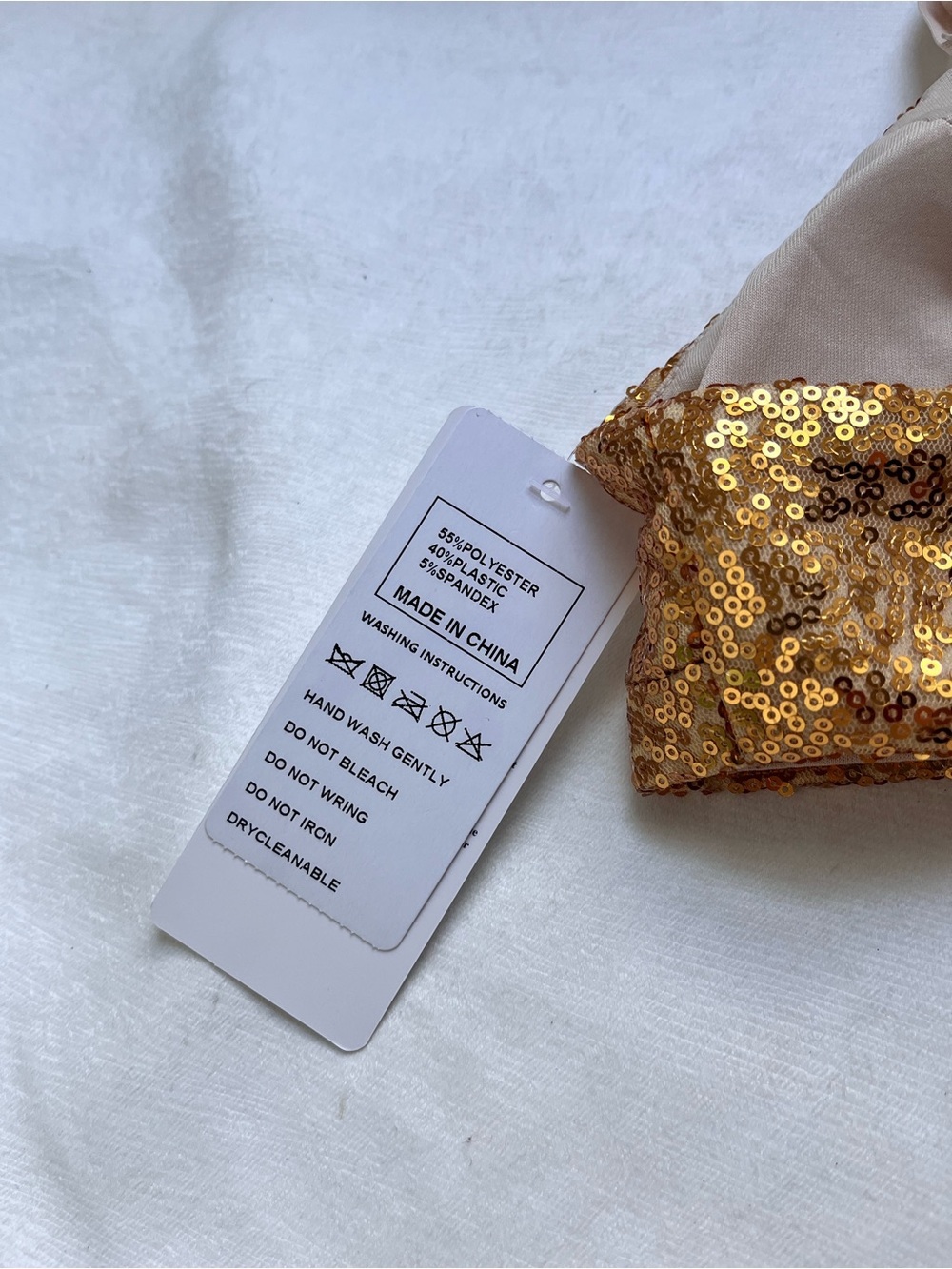 Sequin Gold Triangle Bralette S - Picture 4 of 6